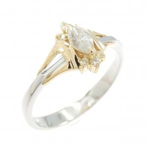 PT900/K18YG ダイヤモンド リング 0.19CT