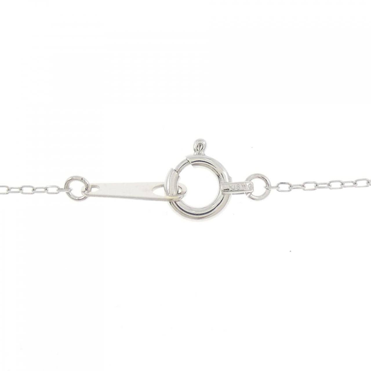 K18WG ソリティア ダイヤモンド ネックレス 0.39CT