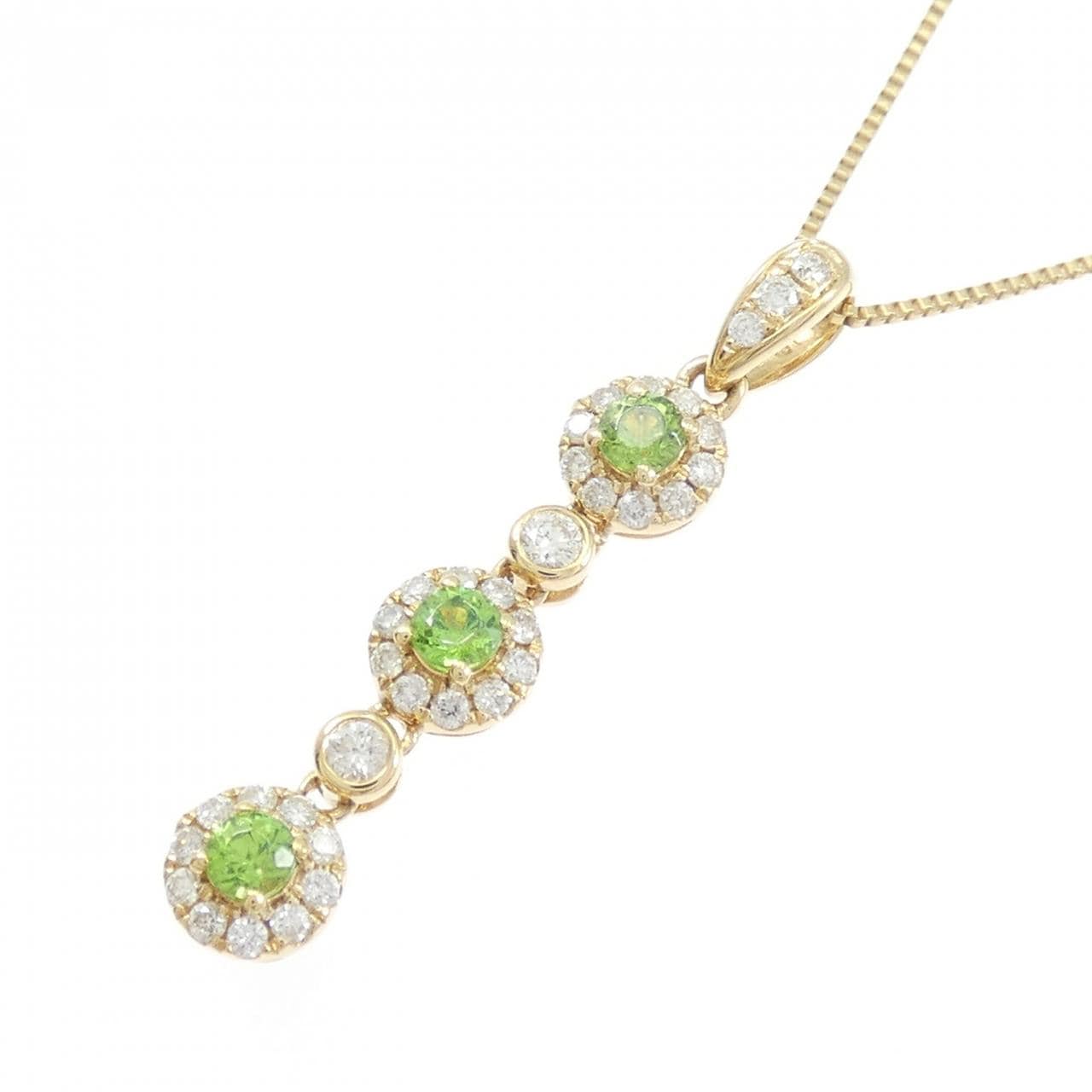 K18YG デマントイドガーネット ネックレス 0.34CT