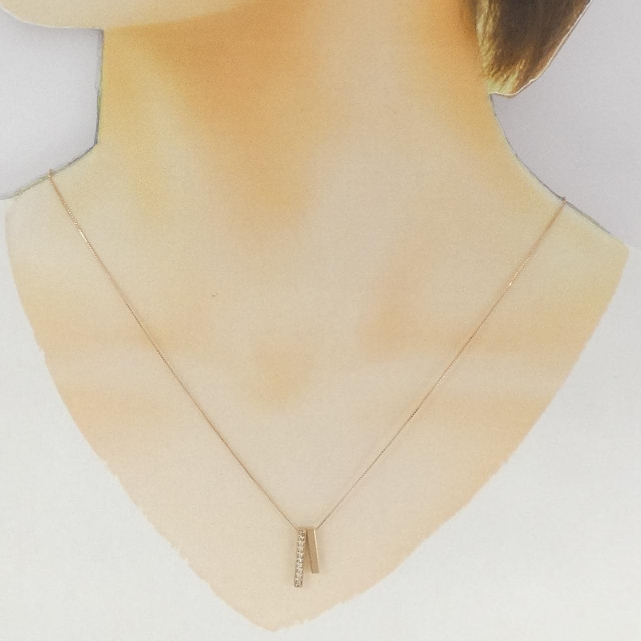 K18PG ダイヤモンド ネックレス 0.08CT