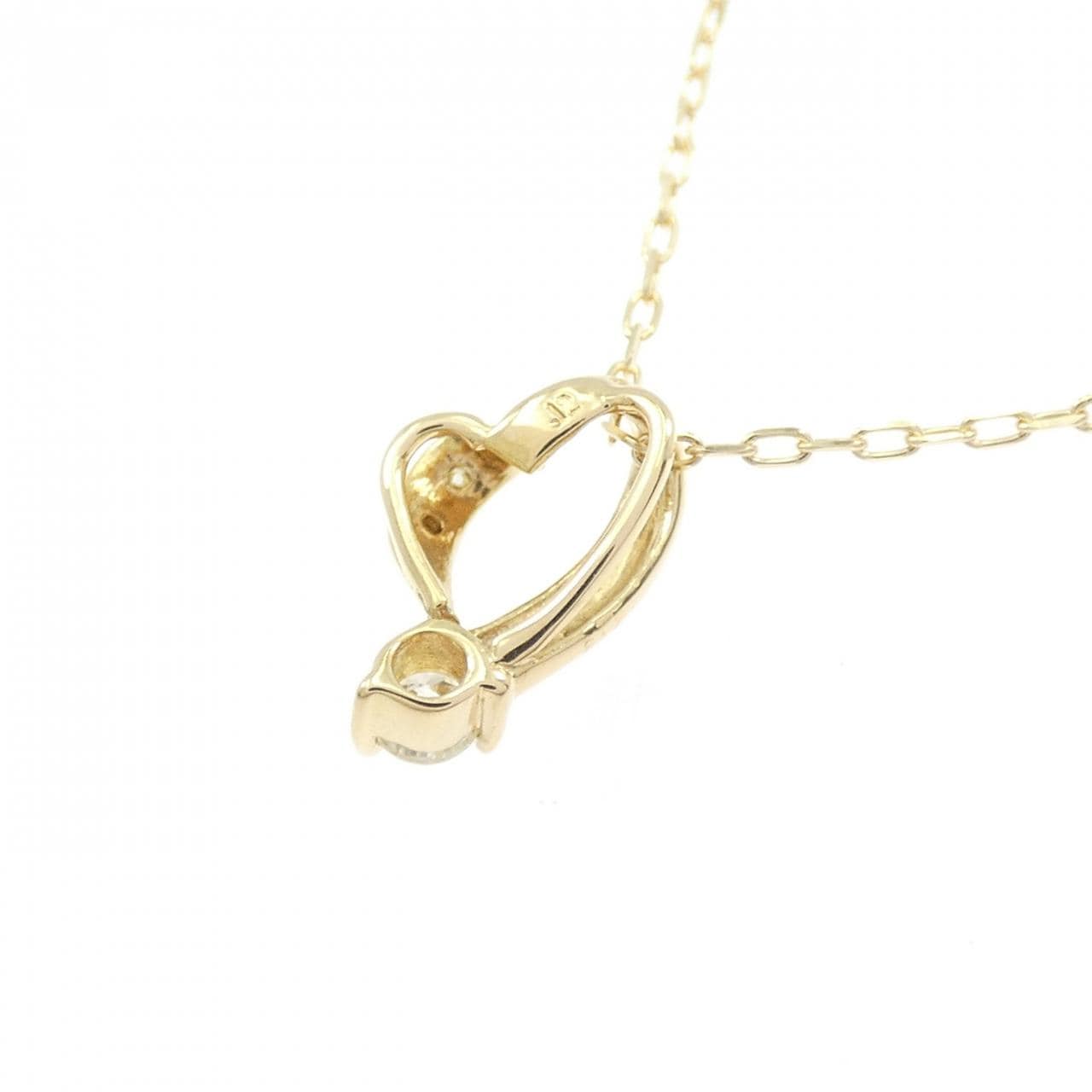 K18YG ハート ダイヤモンド ネックレス 0.12CT