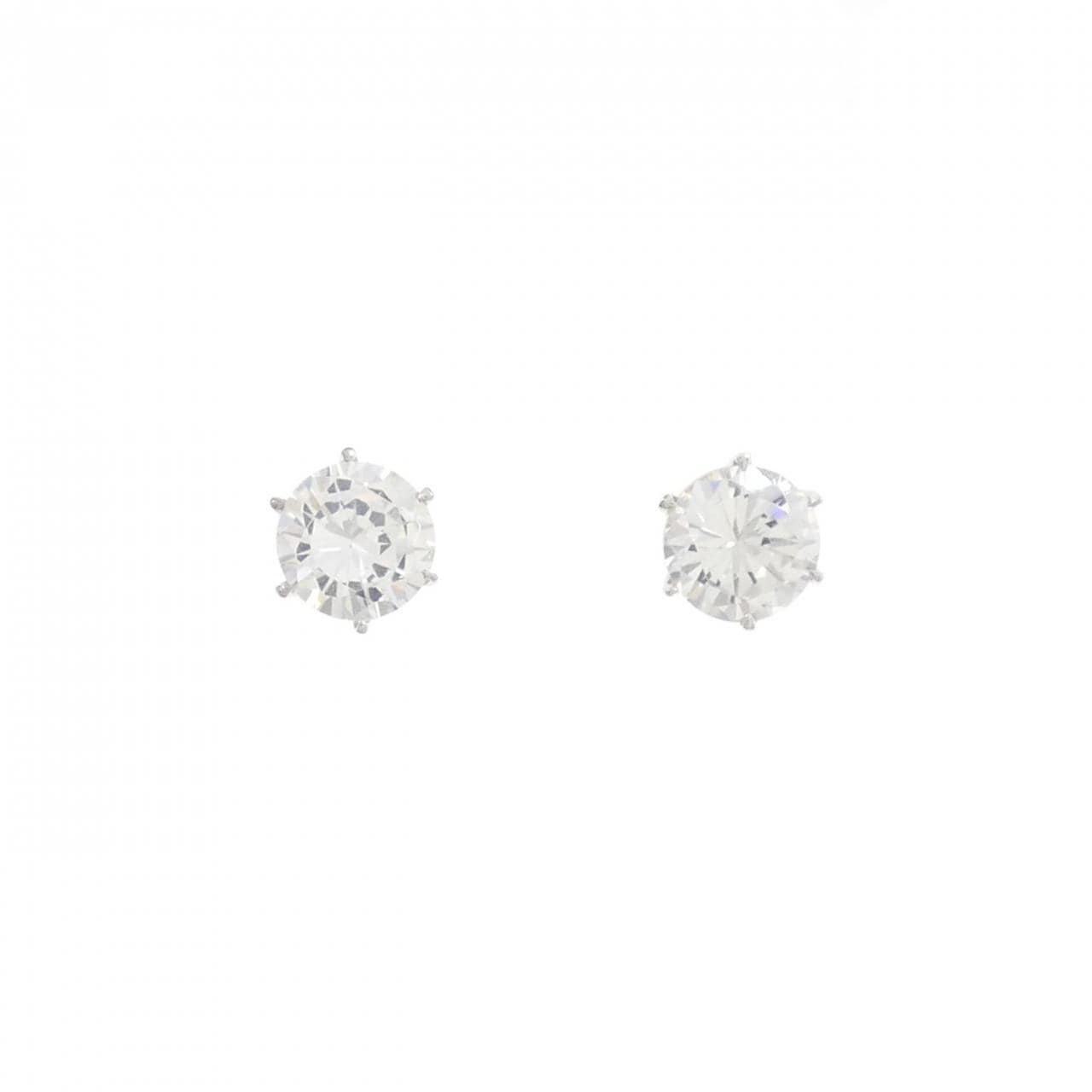 K14WG/PT900 Cubic Zirconia Earrings