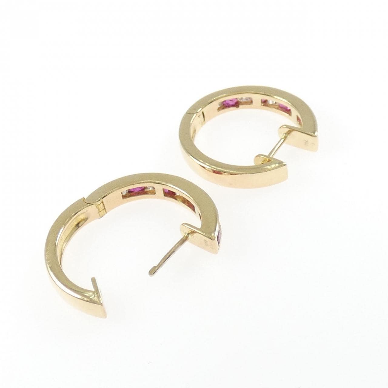 K18YG ルビー ピアス 1.18CT