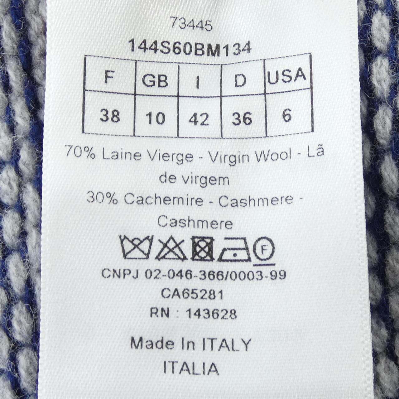 クリスチャンディオール CHRISTIAN DIOR DIORALPS STAND COLLAR SWGATER 144S60BM134 ニット