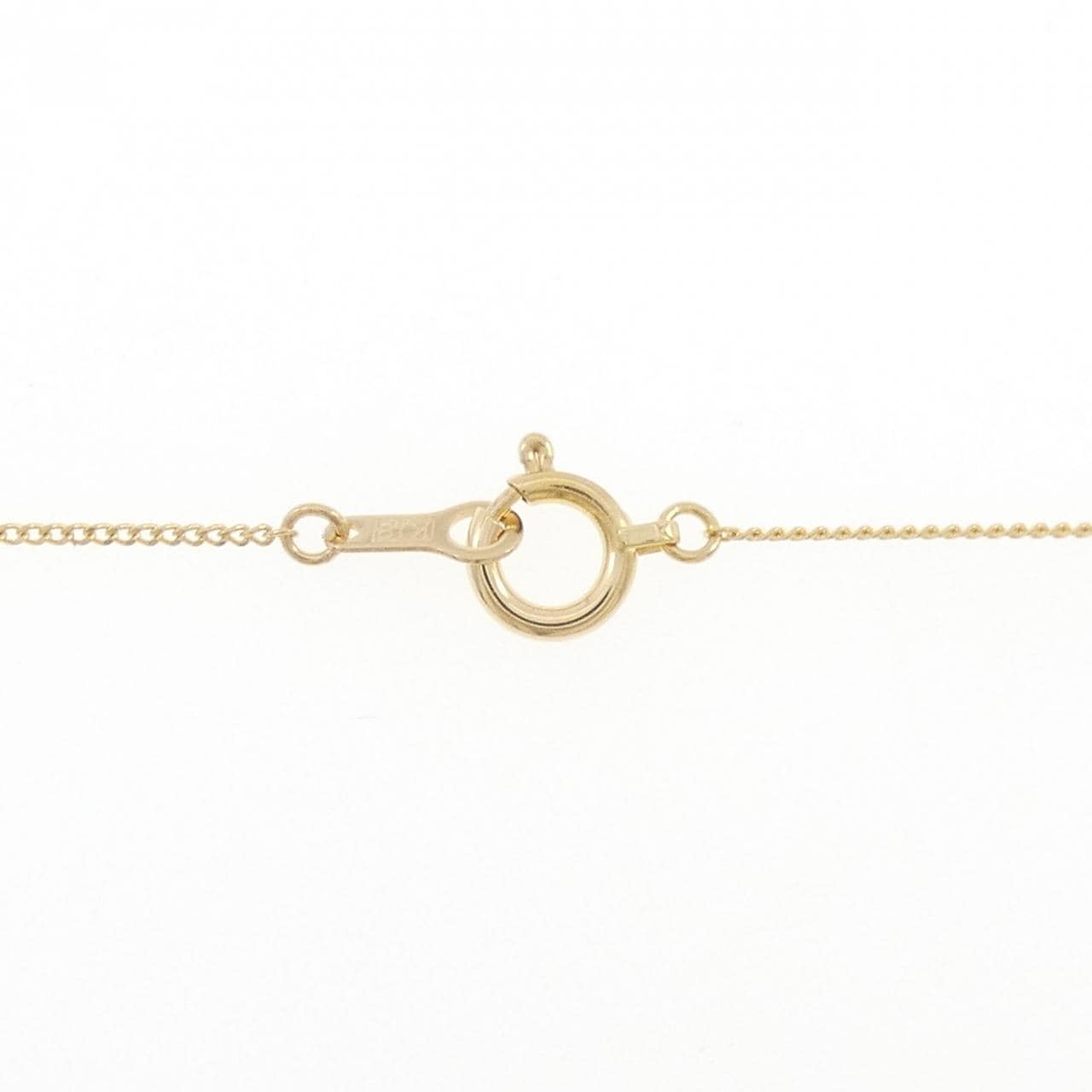 K18YG フラワー ダイヤモンド ネックレス 0.31CT