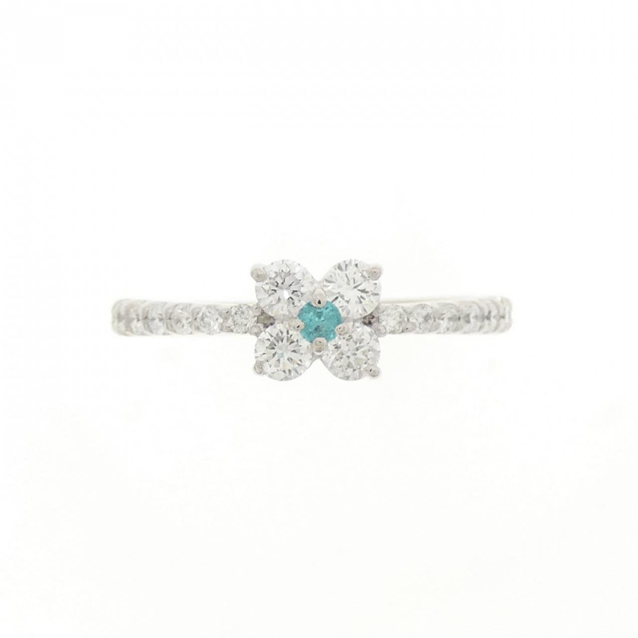 PT900 フラワー トルマリン リング 0.02CT