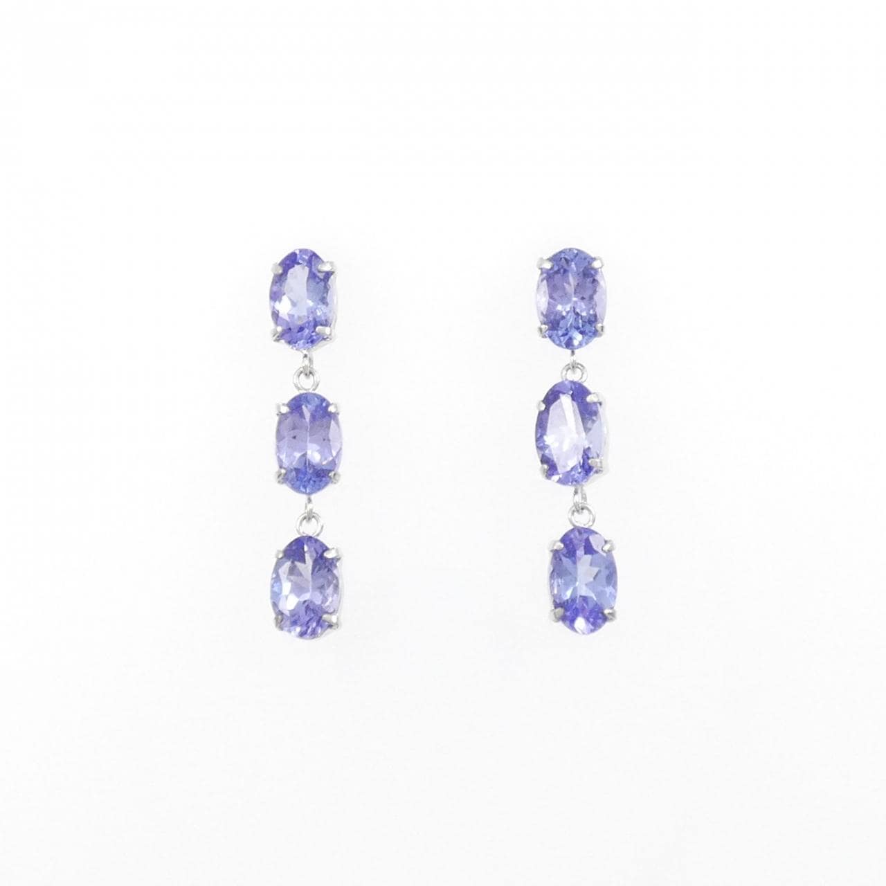 K18WG坦桑石耳環 2.70CT