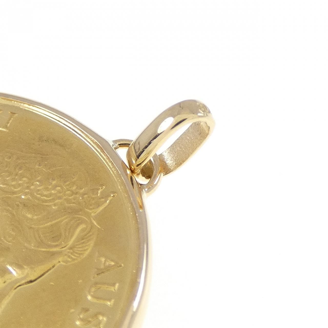 K18YG(枠) コイン ペンダント