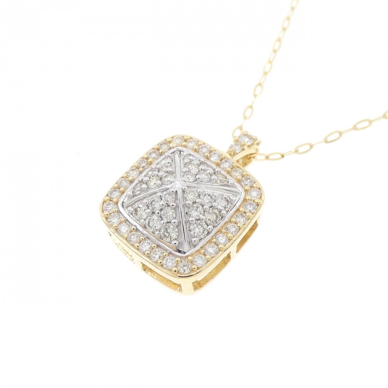 K18YG/K18WG ダイヤモンド ネックレス 0.43CT