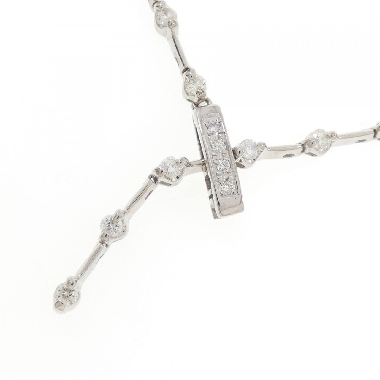 K18WG ダイヤモンド ネックレス 3.00CT