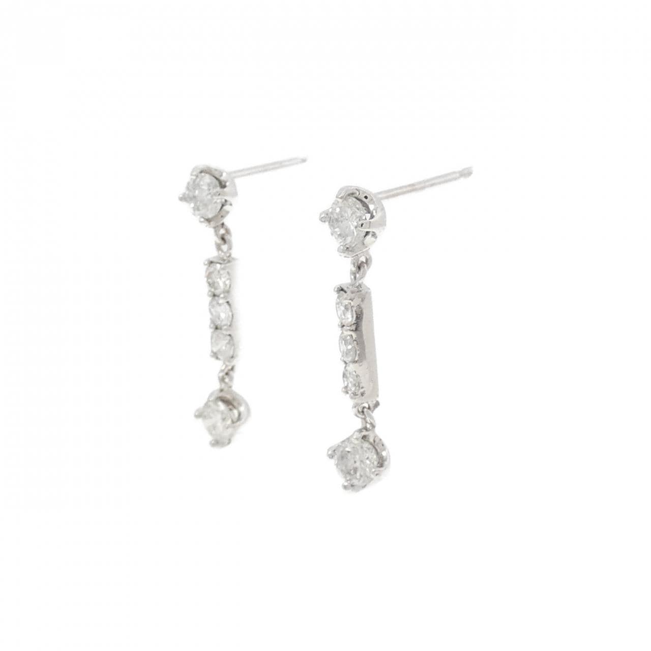 K18WG ダイヤモンド ピアス 0.60CT