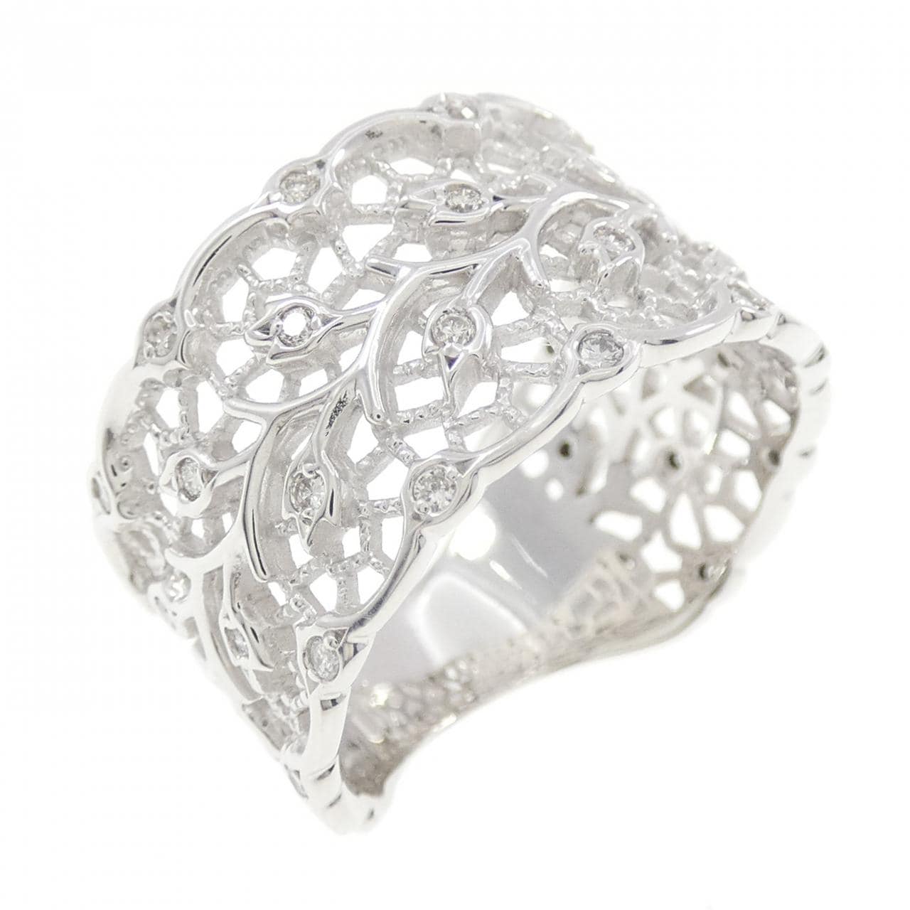 K18WG ダイヤモンド リング 0.38CT