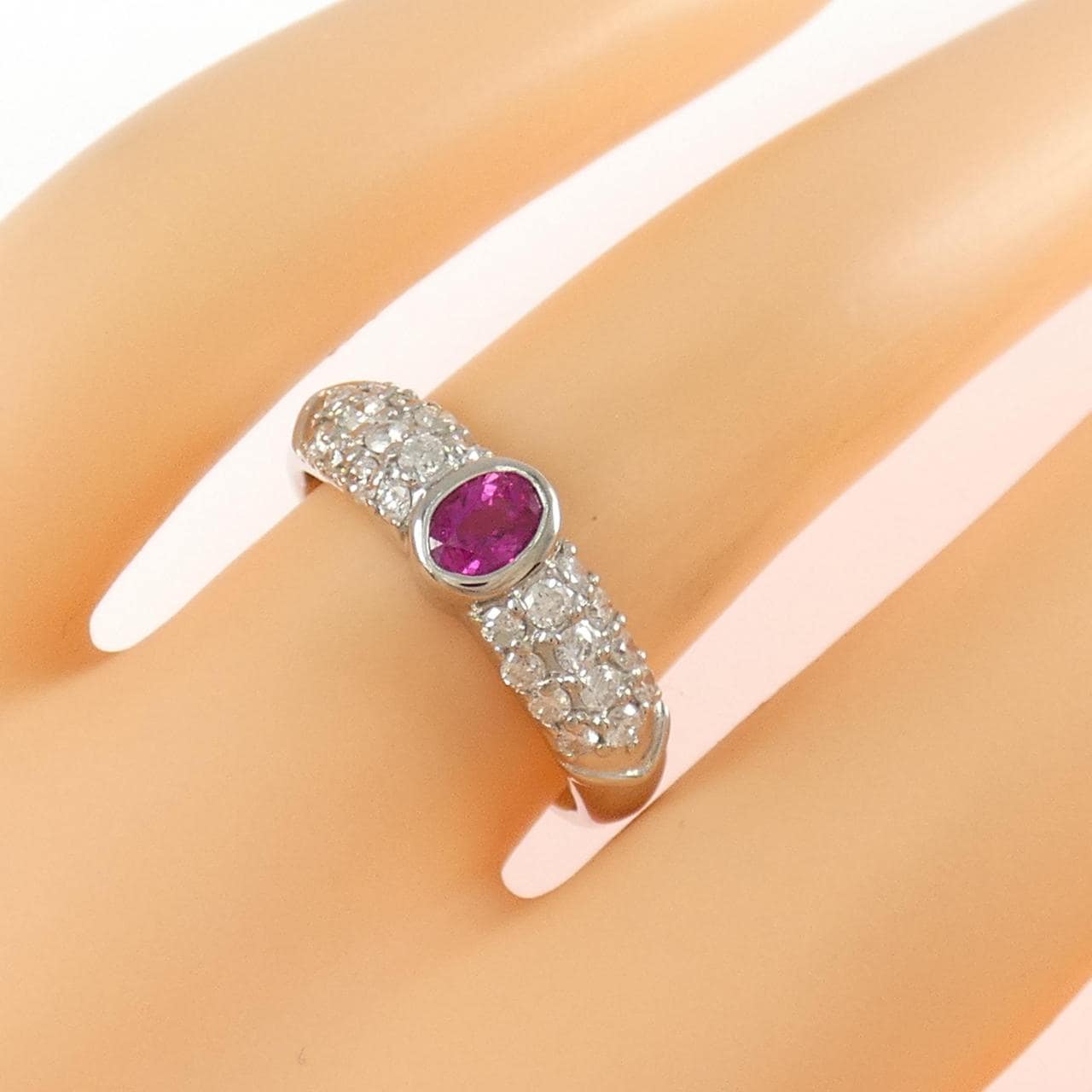 PT900 ルビー リング 0.34CT