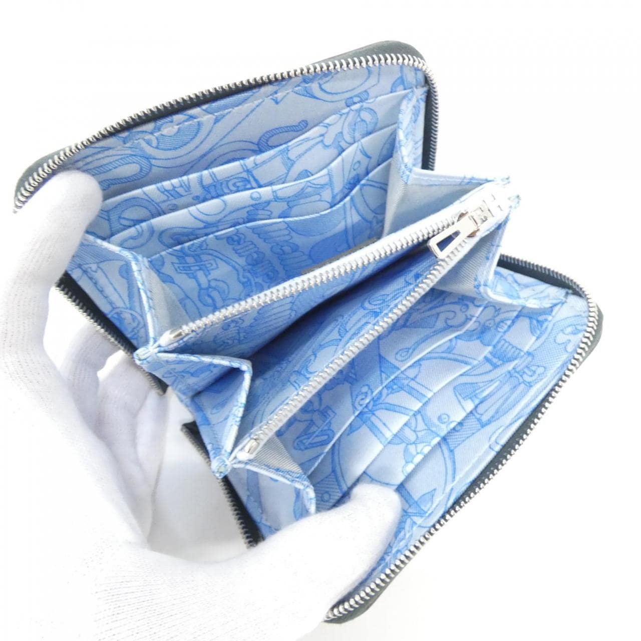 【未使用品】エルメス CAVALLO FLENATO シルク イン コンパクト 087115CK 財布