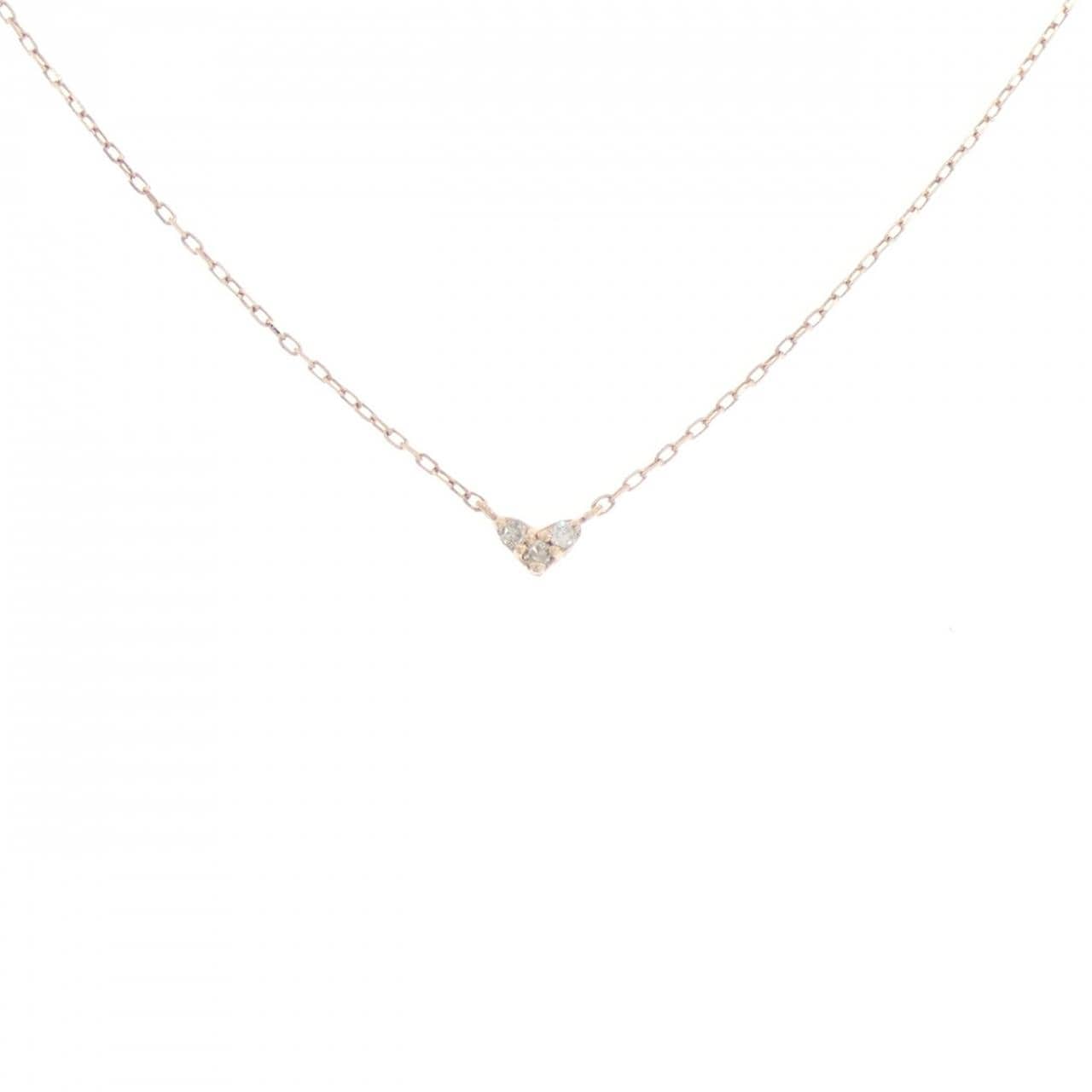 K10PG ハート ダイヤモンド ネックレス 0.02CT