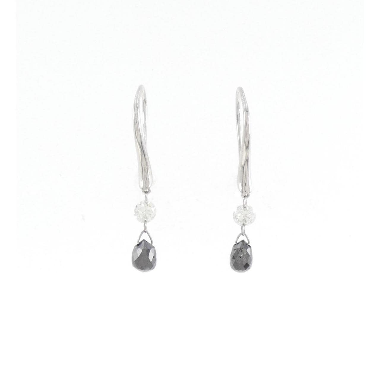 K18WG ダイヤモンド ピアス 0.89CT