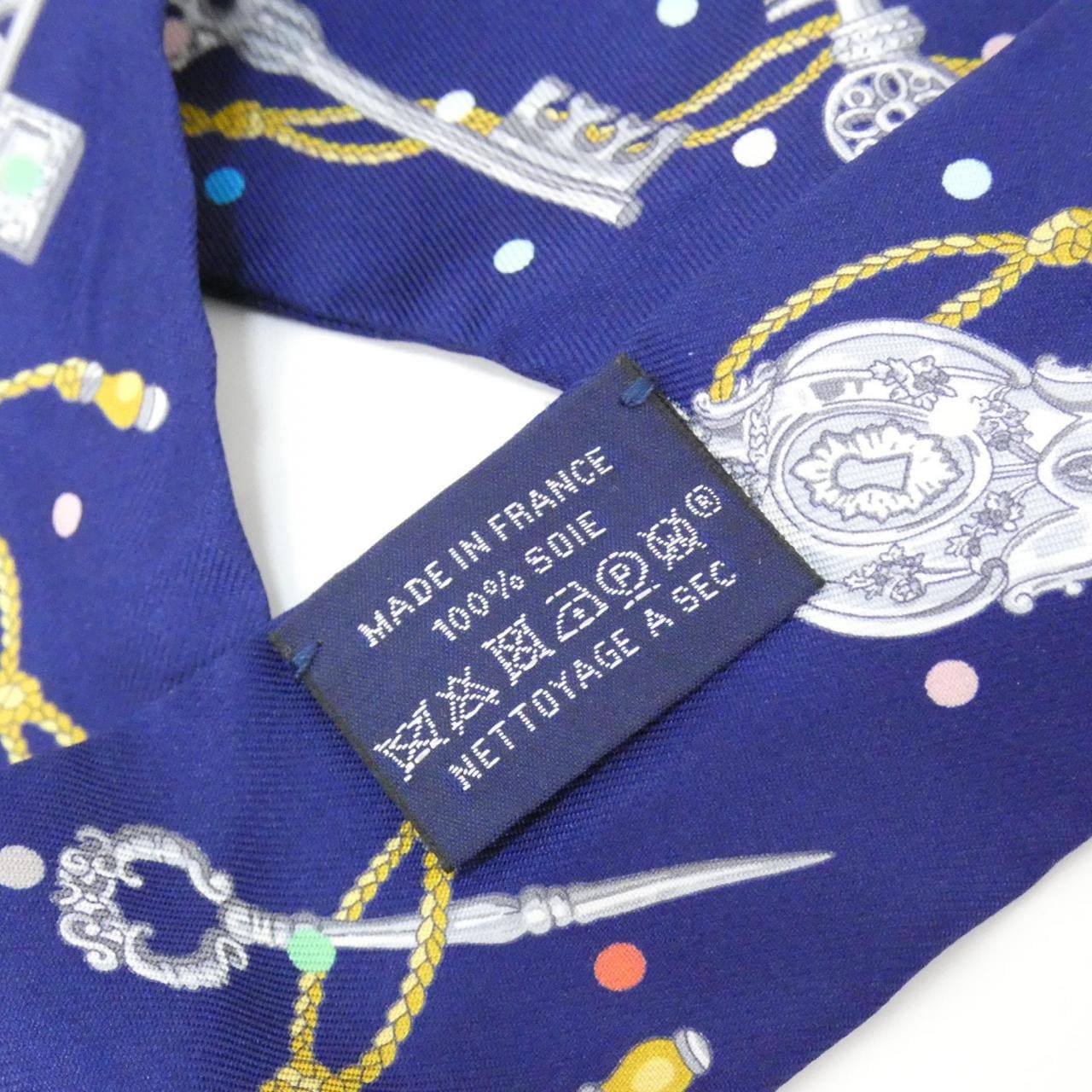 エルメス LES CLES A POIS ツイリー 063871S スカーフ