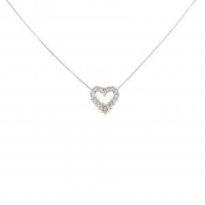 K18WG ハート ダイヤモンド ネックレス 0.20CT