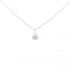K18WG ソリティア ダイヤモンド ネックレス 0.30CT