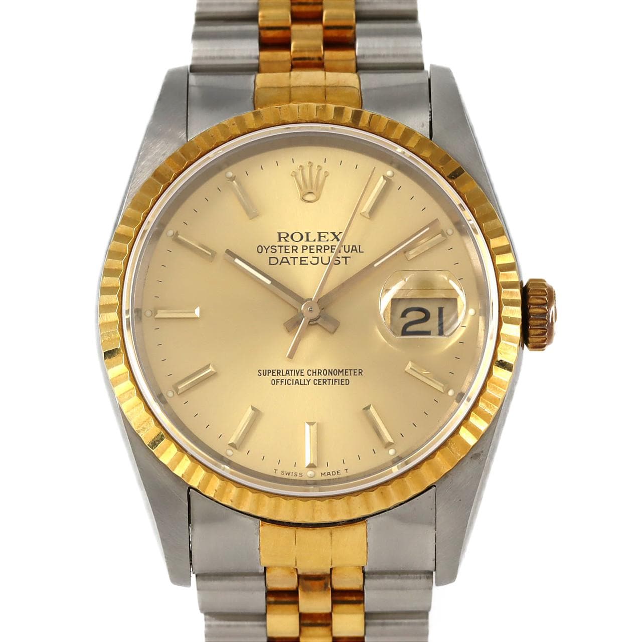 【ノーメンテナンス特価】ロレックス デイトジャスト 16233 SSxYG 自動巻 L番