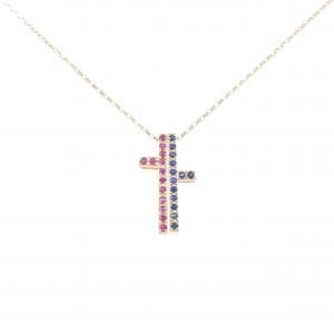 K18PG サファイヤ ネックレス 0.40CT