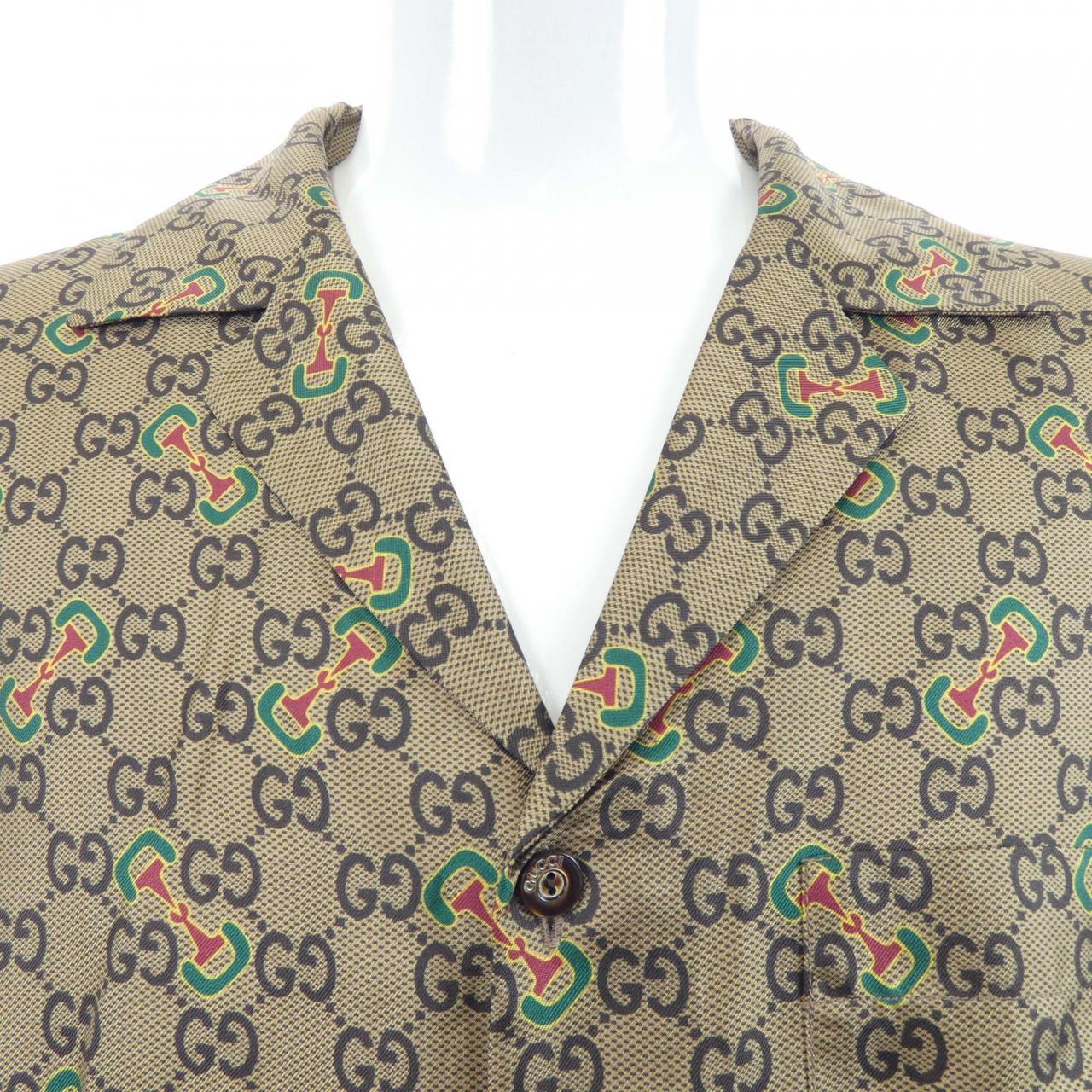 グッチ GUCCI GGホースビット プリント シルクツイル シャツ 794907 ZAQ9F S/Sシャツ