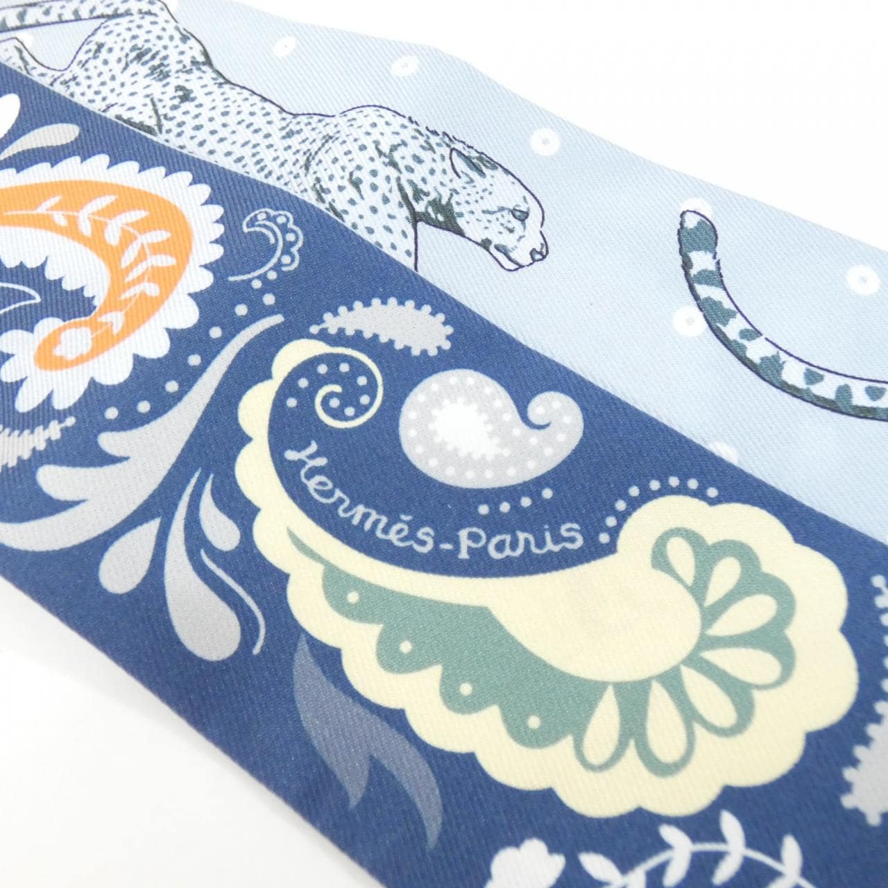 エルメス GUEPARDS BANDANA ツイリー 064179S スカーフ
