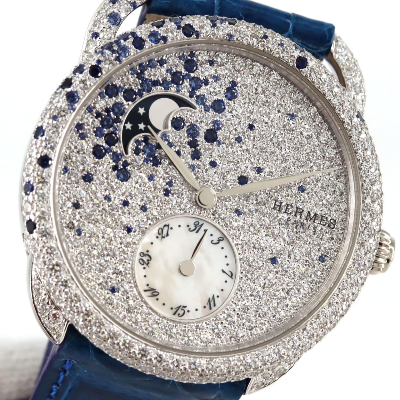 エルメス アルソープティットリュンヌ /3D･ラグD&S AR7.D91 WG 自動巻