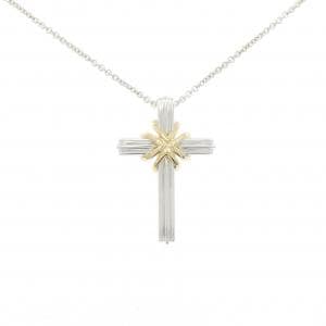 TIFFANY 925/750YG cross necklace