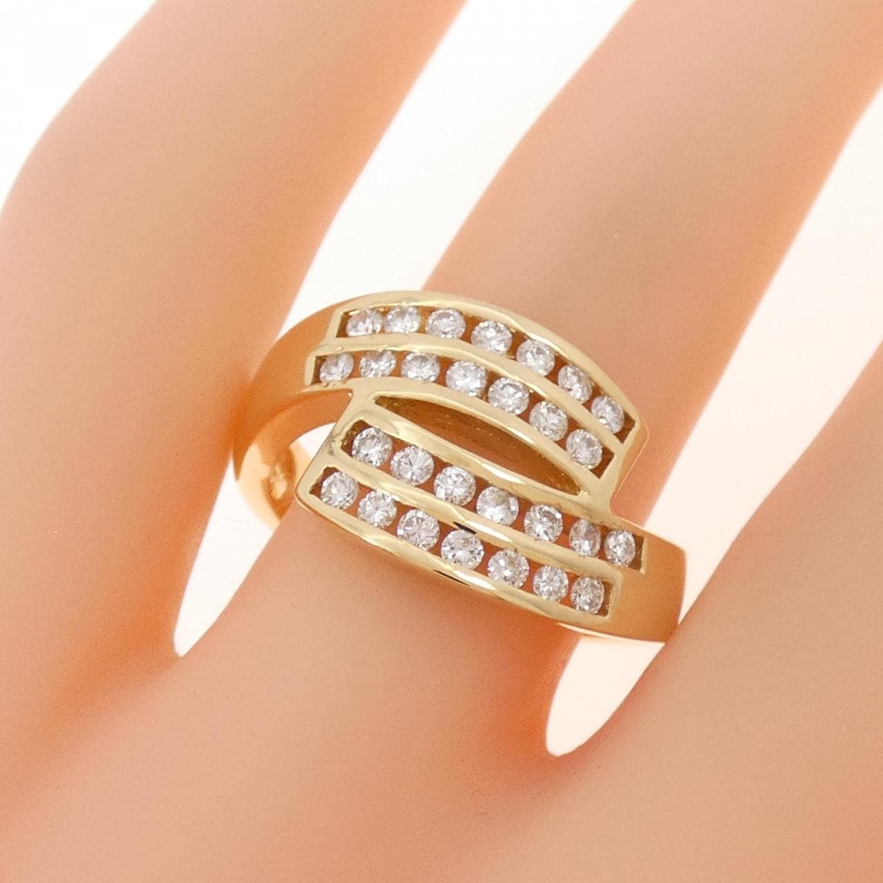 K18YG ダイヤモンド リング