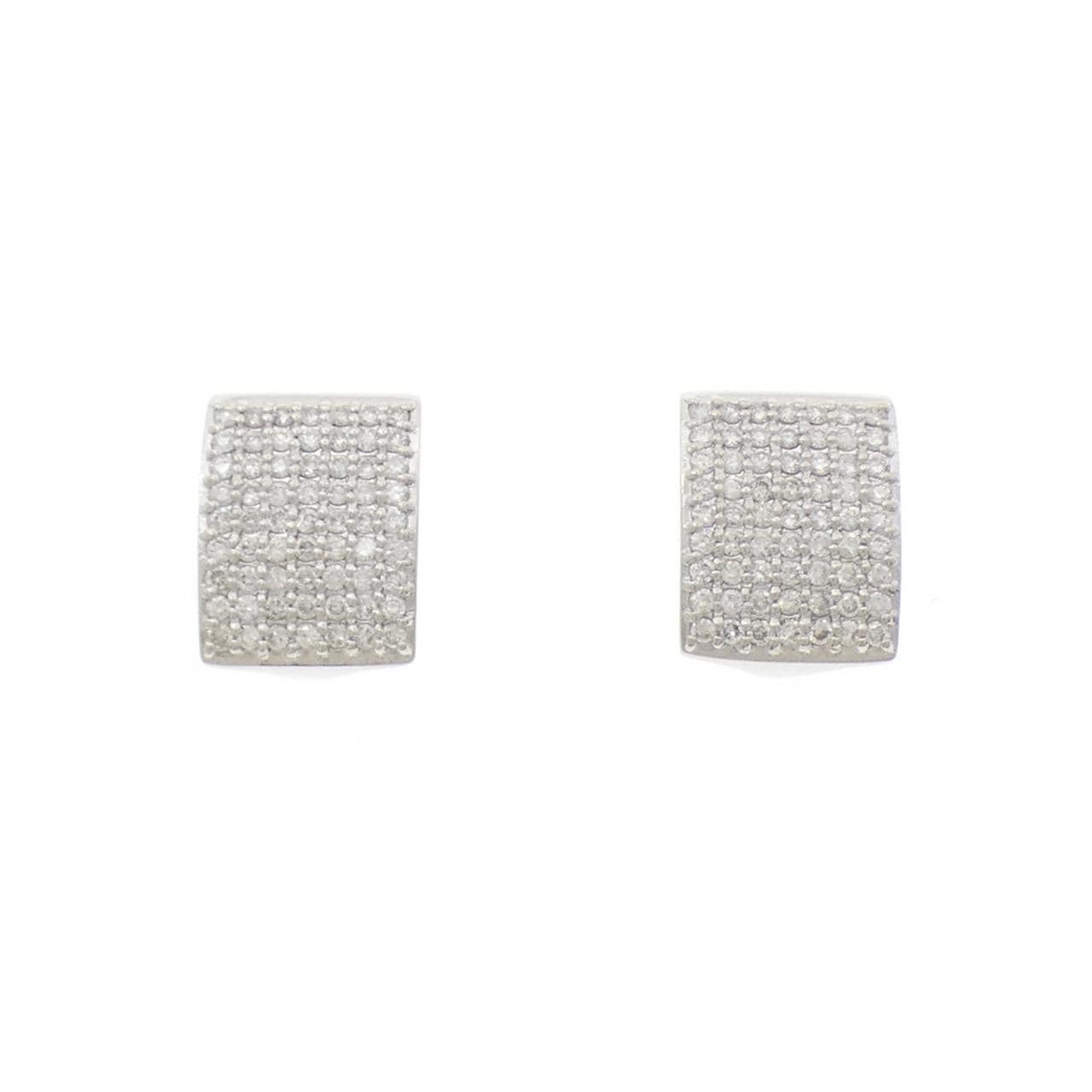 K18WG 密镶钻石耳环 1.00CT