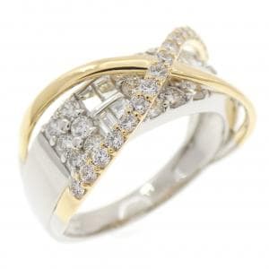 【新品】PT900/K18YG ダイヤモンド リング 1.00CT