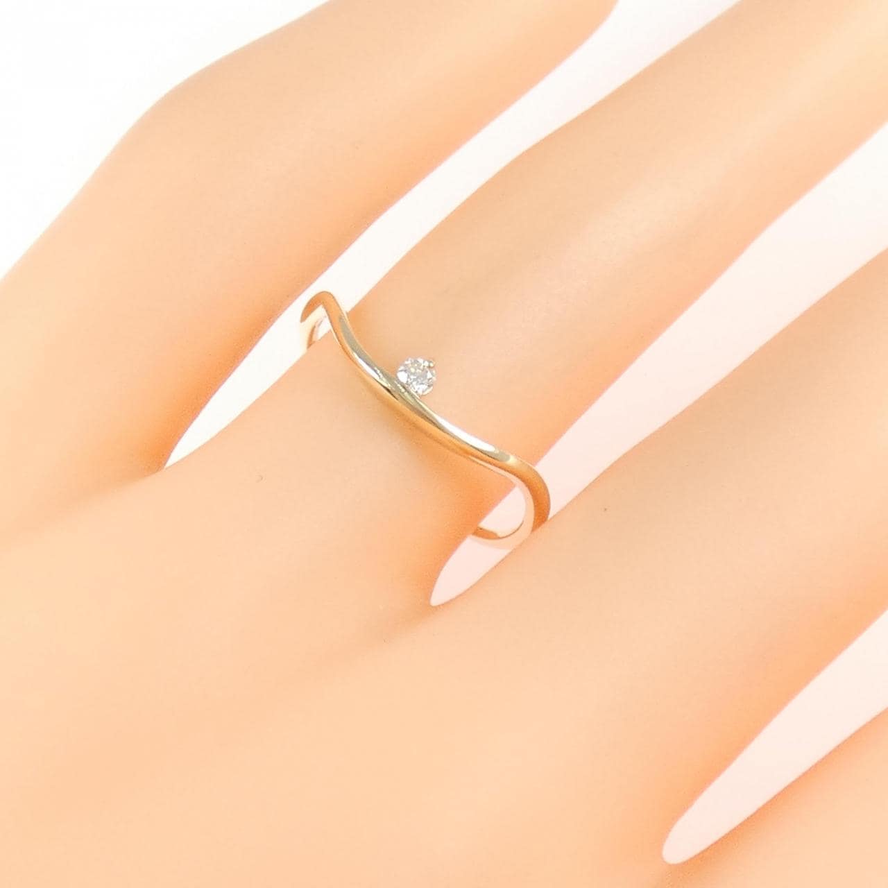 【リメイク】K10YG ダイヤモンド リング 0.03CT