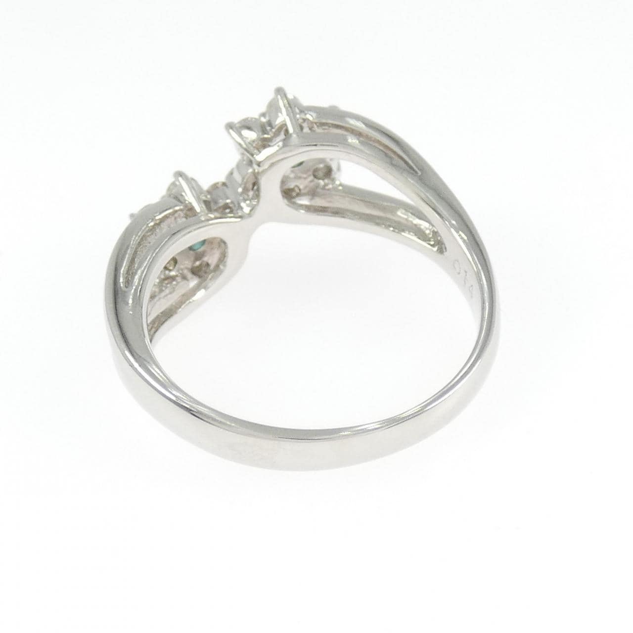 PT900 フラワー パライバトルマリン リング 0.14CT