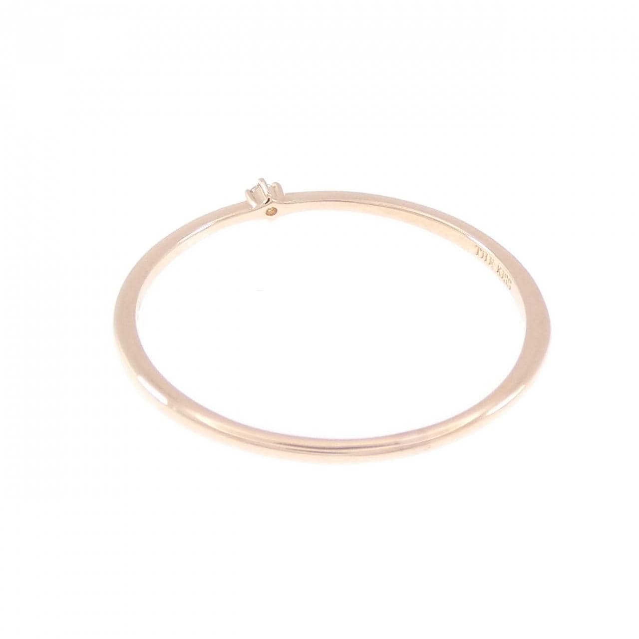 K10PG ソリティア ダイヤモンド リング 0.01CT