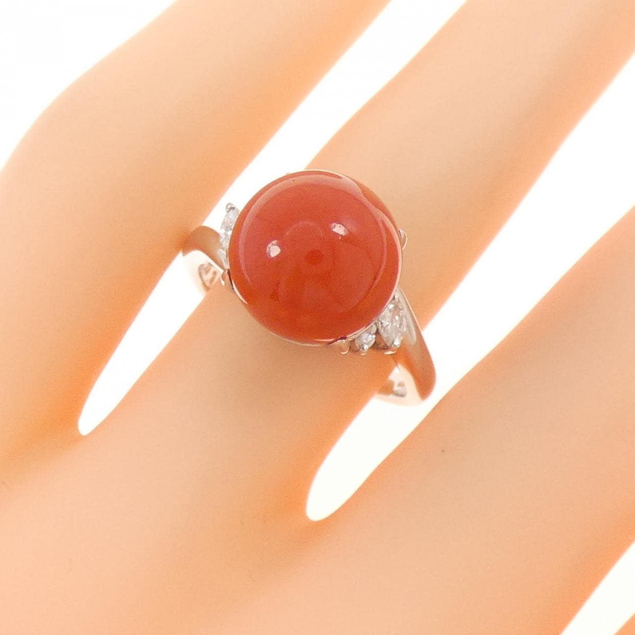 PT900 サンゴ リング 10.5mm