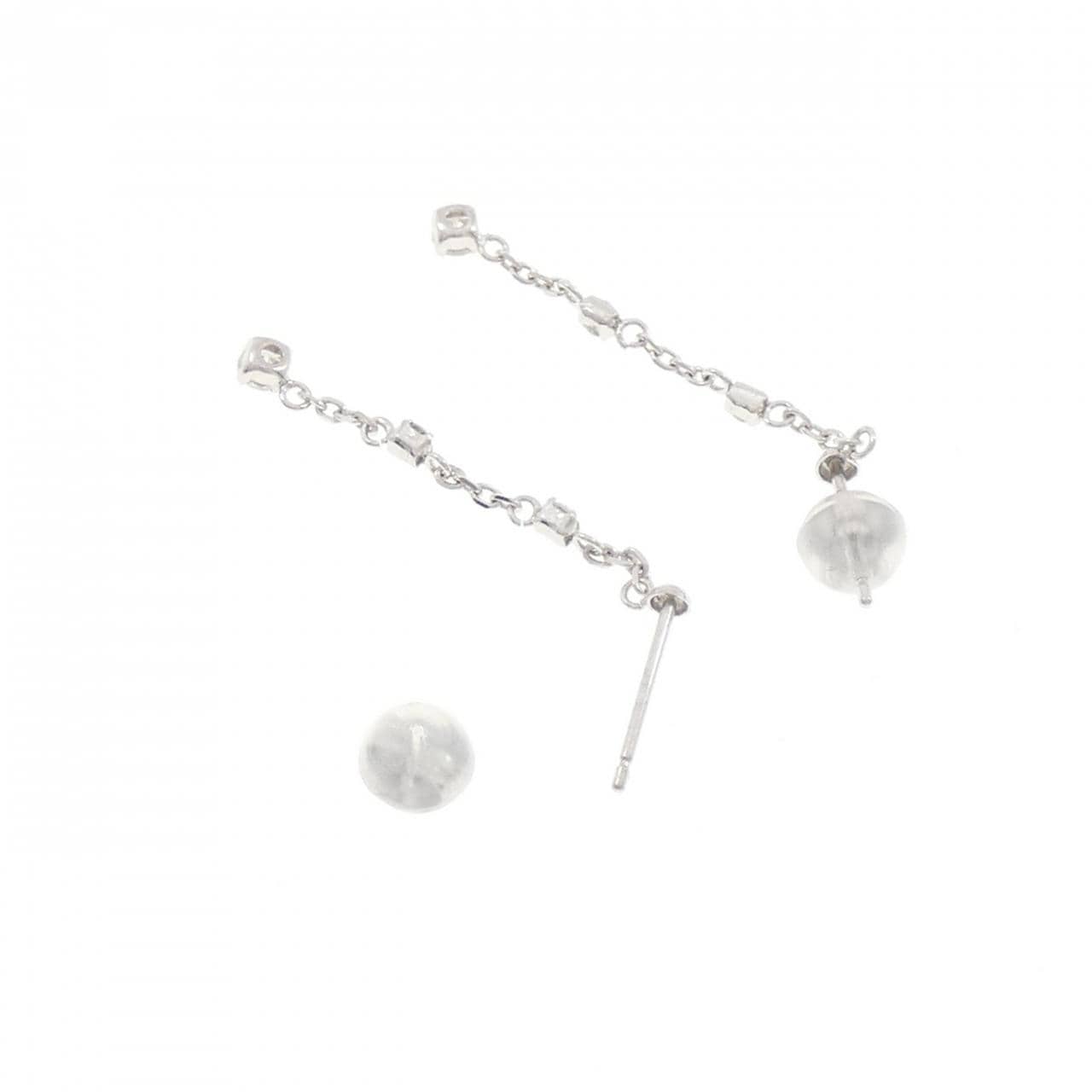K18WG ダイヤモンド ピアス 0.22CT