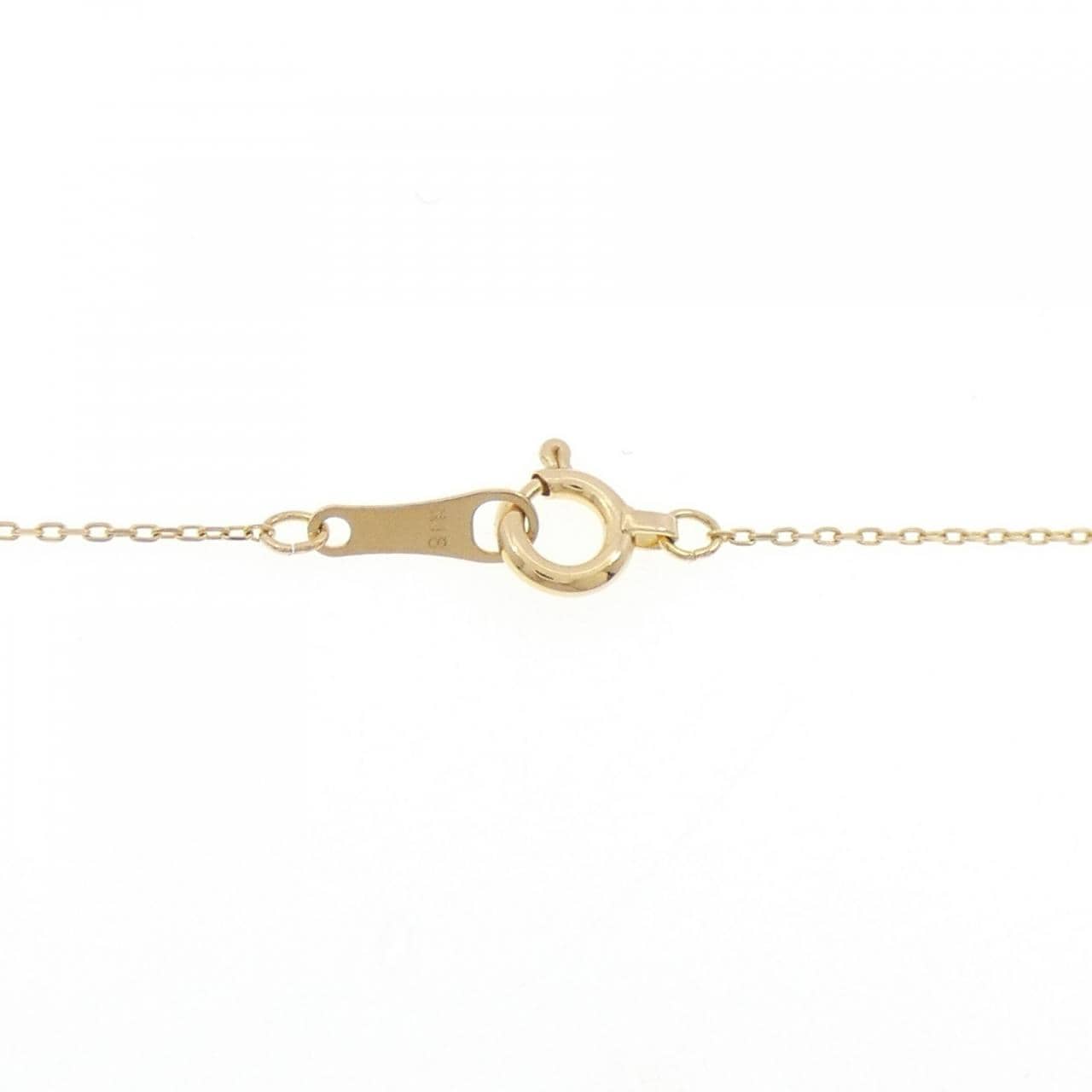 K18YG フラワー ダイヤモンド ネックレス 0.10CT