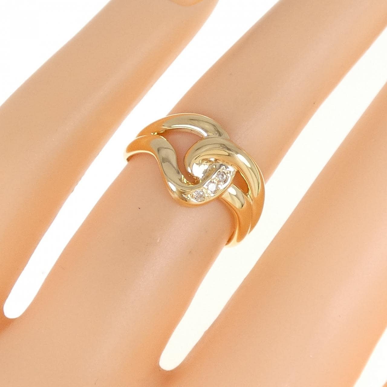 K18YG ダイヤモンド リング 0.02CT