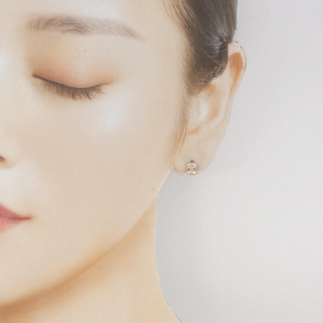 K18PG鑽石耳環