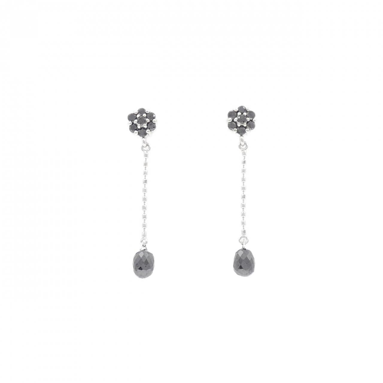 K18WG ダイヤモンド ピアス 0.90CT
