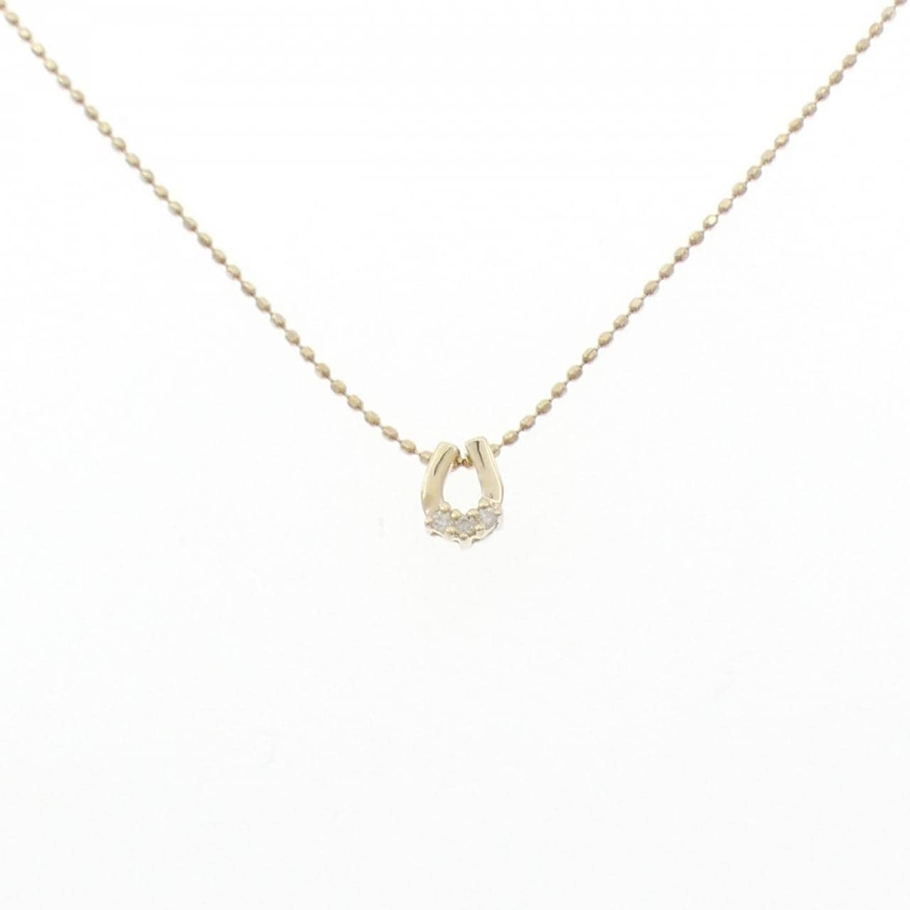 K10YG Horseshoe Diamond Necklace