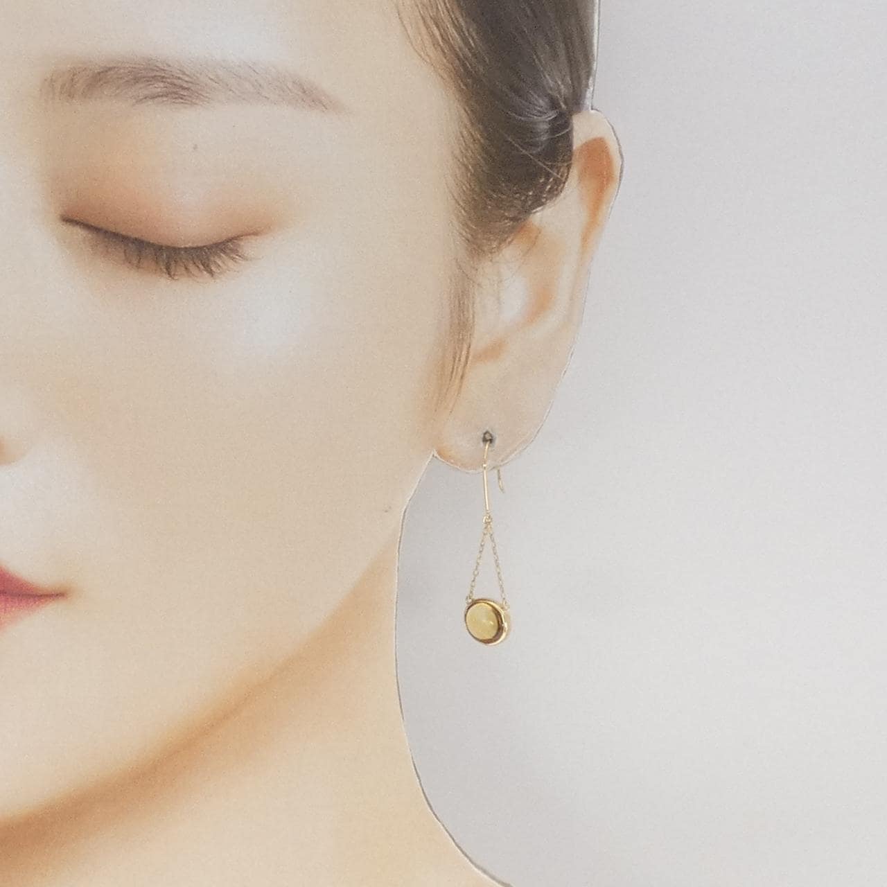 K18YG シトリン ピアス