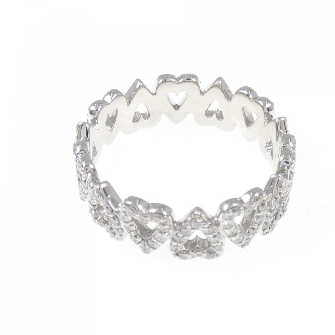 K18WG ハート ダイヤモンド リング 1.00CT