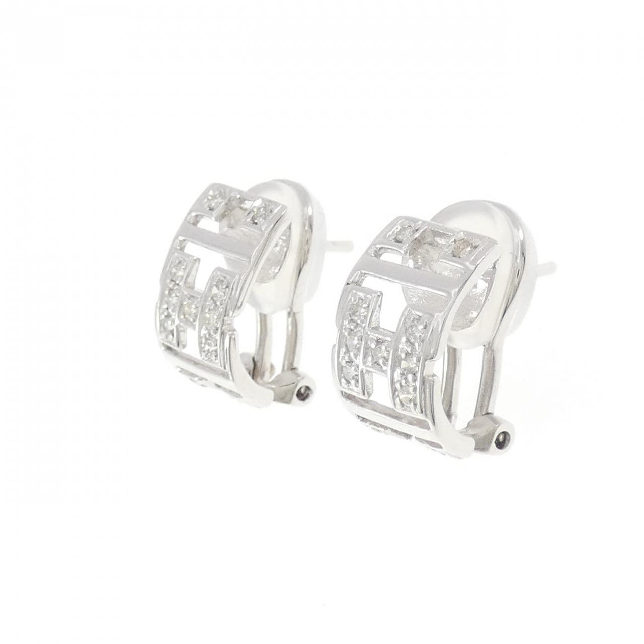 K18WG ダイヤモンド ピアス 0.24CT