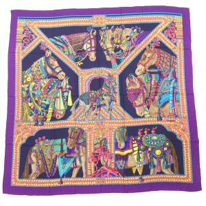 エルメス HERMES LA DANCE DU CHEVAL MARWARI 242373S カレジェアン140 ショール