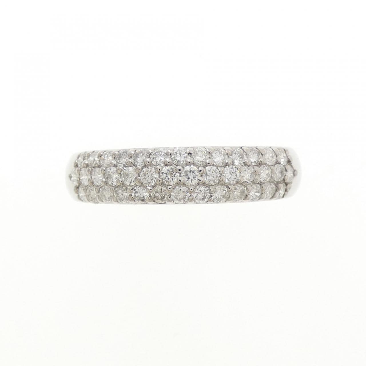 K18WG パヴェ ダイヤモンド リング 0.50CT
