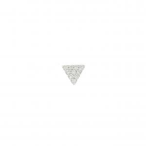K18WG ダイヤモンド ピアス 0.05CT 片耳