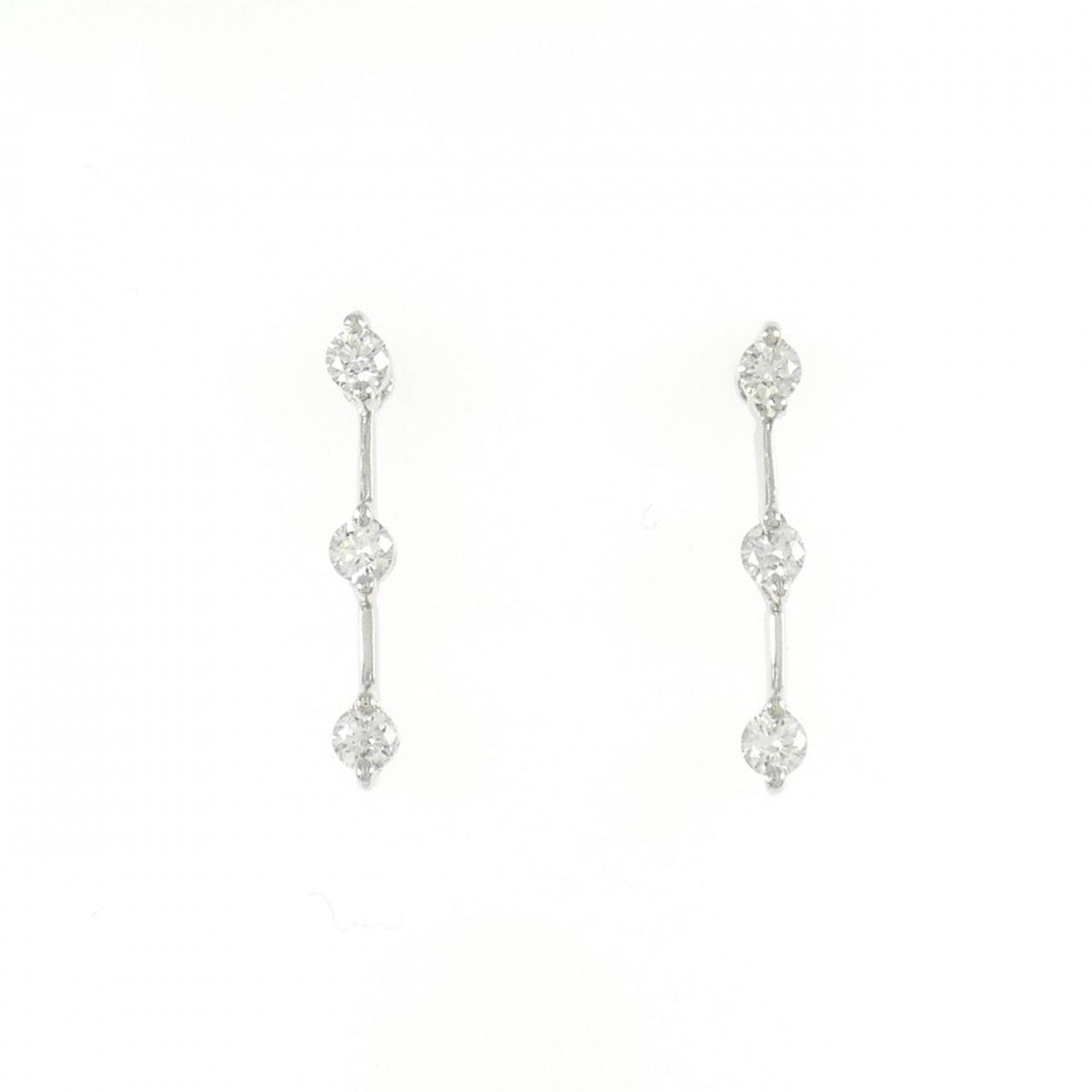 PT900 三石钻石耳环 0.30CT