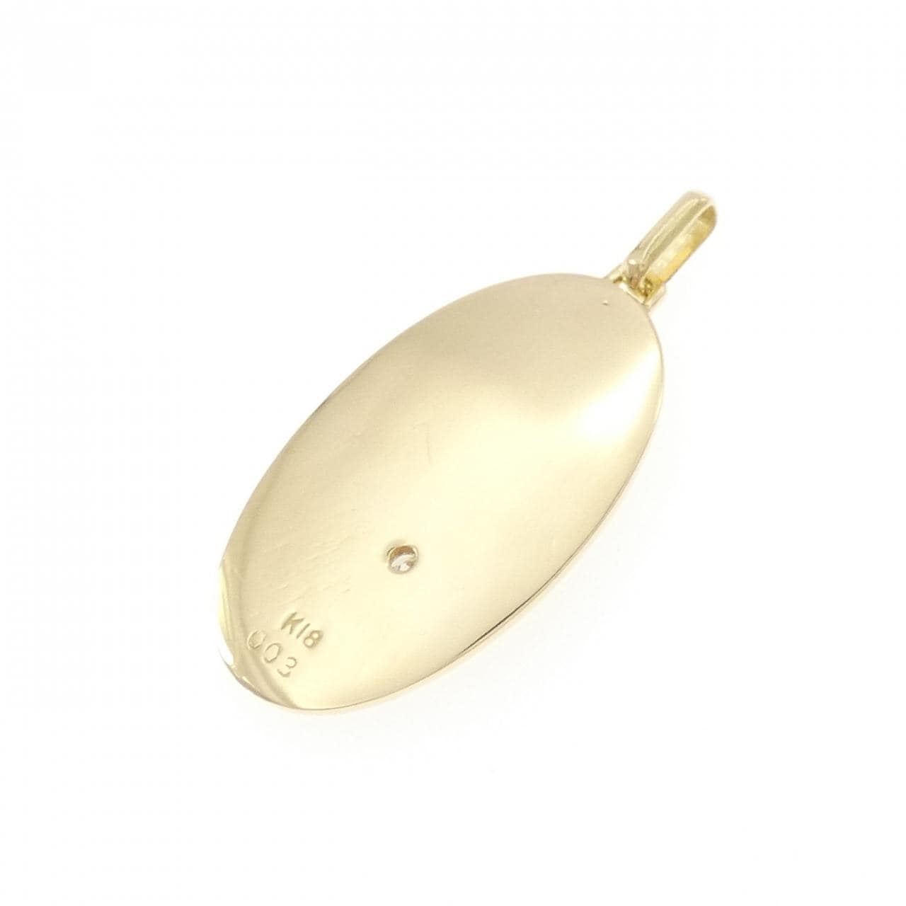 K18YG/K18WG イニシャルY ダイヤモンド ペンダント 0.03CT
